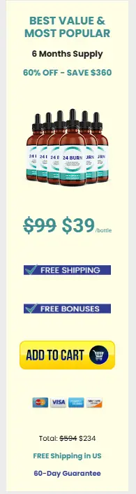 24burn 6 bottles price